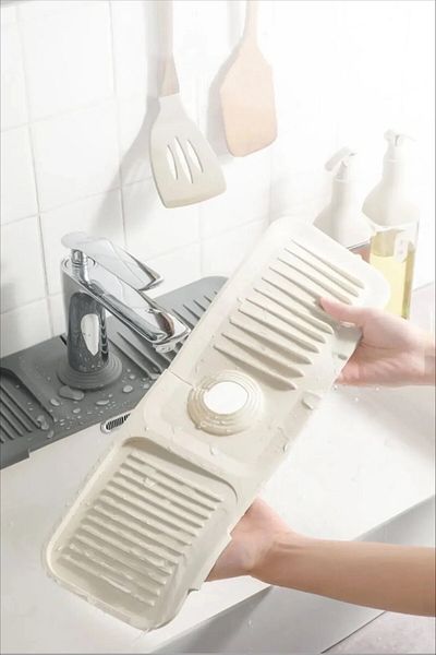 Şahane Pazar Elastic Multi-Purpose Flexible Faucet Organizer Non-Slip Water Holder FMA422582