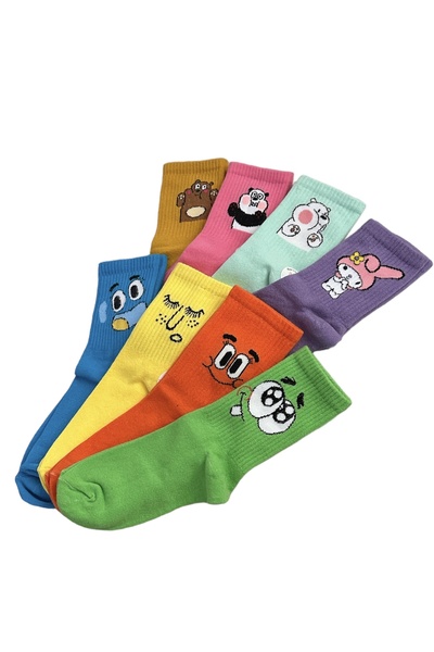 çorapdunyam 8-инчови анимационни сладки герои Весели колежански чорапи за тенис
