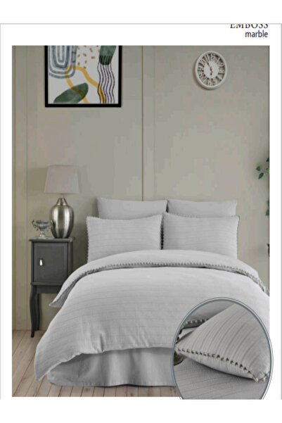 Altınbaşak GOFRELİ FİTİLLİ SATEN NEVRESİM Takımı Çift Kişilik Emboss