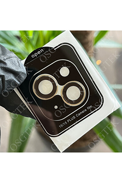 OSG "sarı / Yellow" Iphone 15 Ve 15 Plus Uyumlu Safir Cam Birinci Kalite Kame...