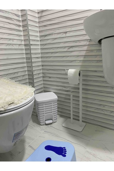 AJU Туалетний папірник Білий з запасом Спеціальний дизайн Важкий литий Неперевертається Ванна кімната Туалет Не потребує установки