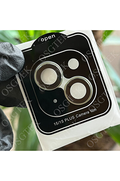 OSG "yeşil / Green" Iphone 15 Ve 15 Plus Uyumlu Safir Cam Birinci Kalite Kame...