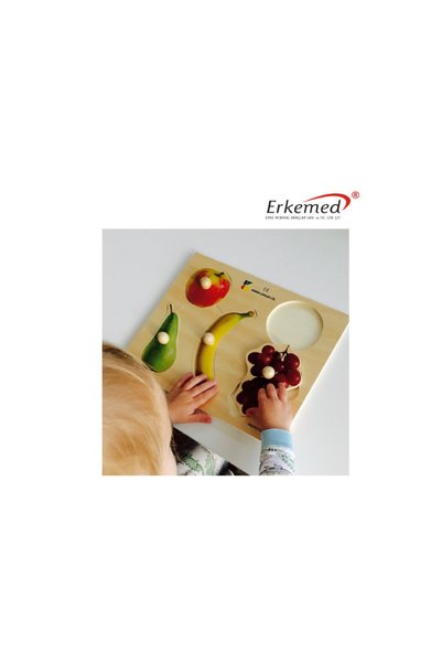 Genel Markalar MEYVE FİGÜRLÜ AHŞAP ZEKA GELİŞTİRİCİ PUZZLE