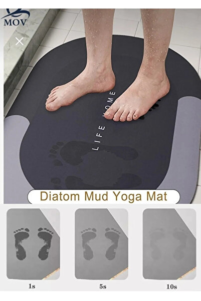 Amentes Magic Water Absorbent Bath Mat Ablution Mat with Non-Slip Base 3.5 Mm 40x60