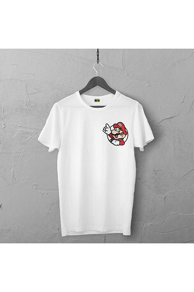 Pisa Art Μπλουζάκι Mario Designed 001, Unisex Premium Quality Μπλουζάκι με στάμπα που δεν ξεφλουδίζει