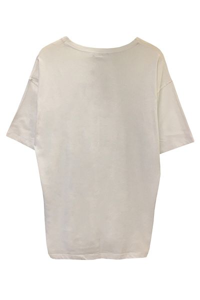 Pisa Art Unisex Super Oversize Bart Simpson εμπριμέ λευκό μπλουζάκι