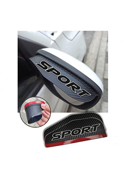 Aksefuar Lazer Fiat Linea İle Uyumlu CARBON SPORT Ayna Yağmur Koruyucu Rüzgarlık