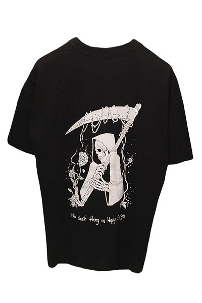 Pisa Art Unisex Oversize Skeleton Rose μπλουζάκι με στάμπα στην πλάτη