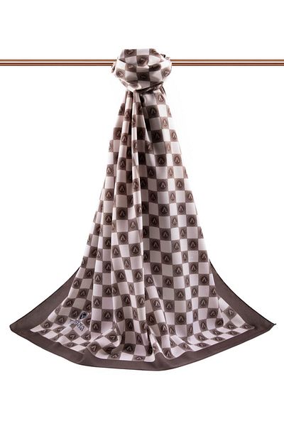 Vissona Γυναικείο σάλι πολυτελείας Medina Silk Mink-2