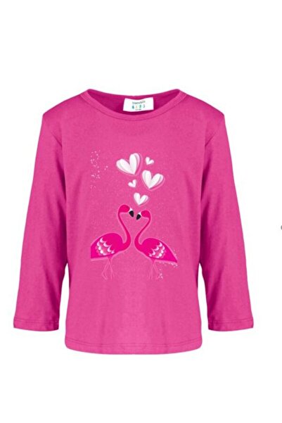 LADİJİTAL BASKI ÇÖZÜMLERİ Ružičasti flamingo Štampano Dječja majica dugih rukava