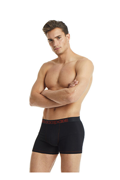 Blackspade Men's Modern Cotton Elastane Black Boxers 3-pack