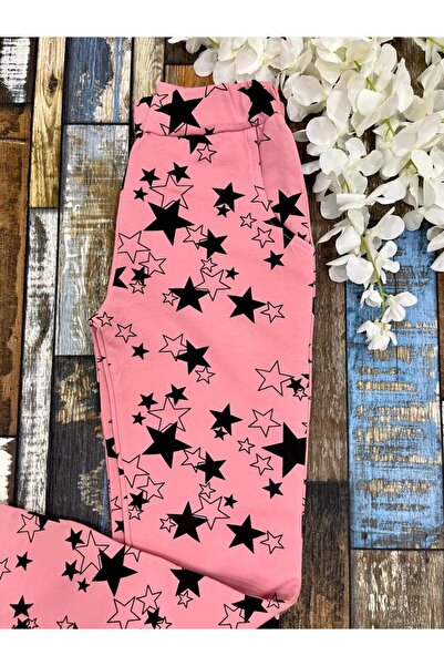 Esterella Κορίτσι - έφηβος παντελόνι με 3 κλωστές/ κοριτσίστικο παντελόνι με στάμπα με αστέρια / παντελόνι για κορίτσια με ράστερ