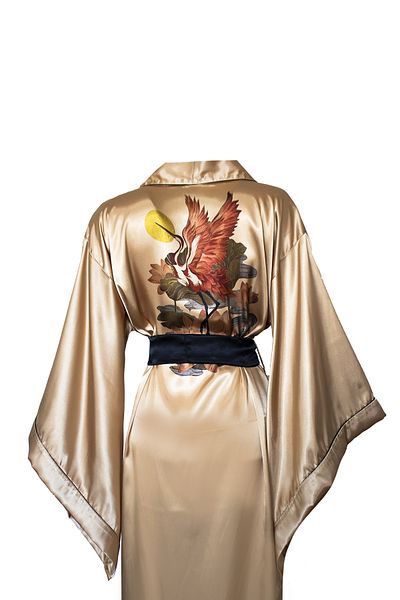 Mita Concept KIMONO CU MÂNECĂ LILIAC DE CULOARE AURIE