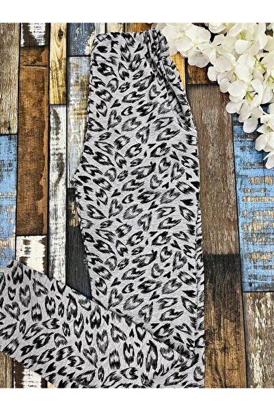 Esterella Kız çocuk - genç 3 iplik pantolon/ kalp baskılı kız eşofman altı / kız çocuk eşofman altı şardonlu