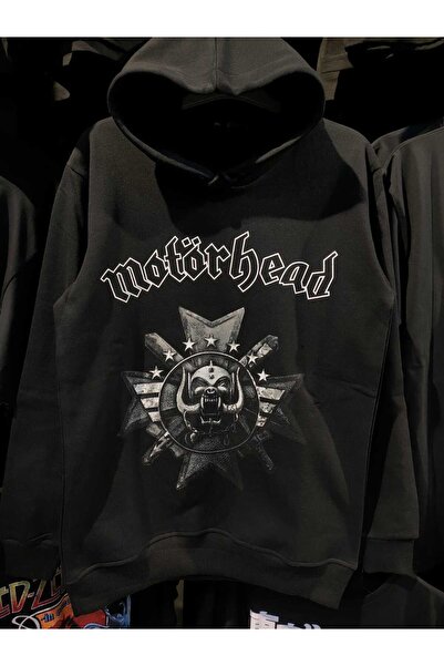 DEEFWEAR Μαύρο φούτερ με κουκούλα Unisex με στάμπα Motörhead - Hoodie