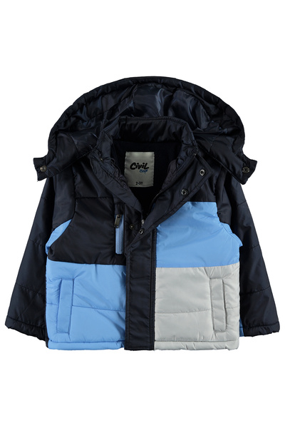 Civil Boys Erkek Çocuk Kapüşonlu Mont 2-5 Yaş Lacivert