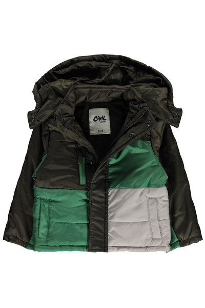 Civil Boys Erkek Çocuk Kapüşonlu Mont 2-5 Yaş Haki