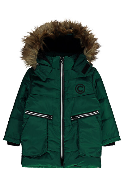 Civil Boys Erkek Çocuk Kapüşonlu Mont 2-5 Yaş Yeşil