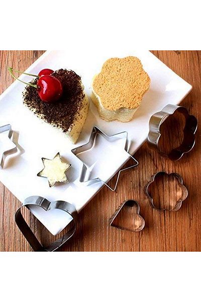 Nar kalıp Narkalıp Heart Star Shaped Cookie Mold Set of 6