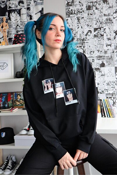 Gofeel Harajuku Pantone Triple Chiha Printed Oversize Vintage Detail Sweatshi...
