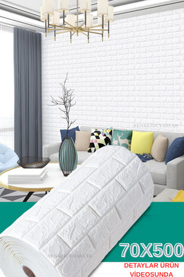 Kendinden Yapışkanlı Duvar Paneli Beyaz 3d Dekoratif  Esnek Duvar Kağıdı Kaplama Paneli Köpük ürün fotoğrafı