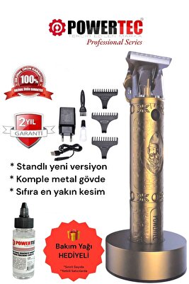 Tr-1818 Şarjlı Tıraş Makinesi Saç-Sakal-Ense-Vücut Lazer Epilasyon Öncesi (Standlı yeni versiyon) ürün fotoğrafı