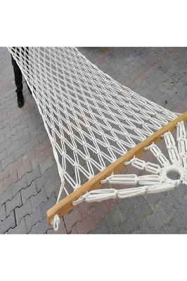 Tek Kişilik Çift Kat El Örgülü Hamak ürün fotoğrafı