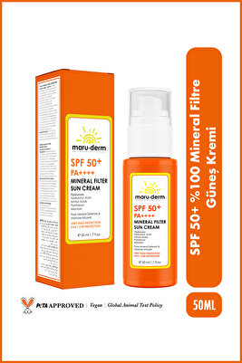 %100 Mineral Filtre Güneş Kremi SPF 50+ PA++++ 50 ML ürün fotoğrafı