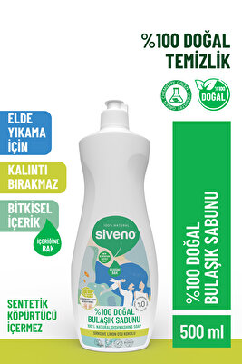 %100 Doğal Bulaşık Sabunu Bitkisel Elde Bulaşık Sabunu Nemlendirici Vegan 500 ml ürün fotoğrafı