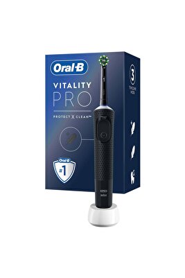 D103 Vitality Pro Cross Action Şarjlı Diş Fırçası - Siyah ürün fotoğrafı