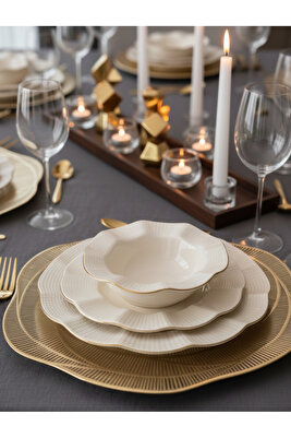 24 Parça 6 Kişilik Yemek Takımı Mln24y214r520 ürün fotoğrafı