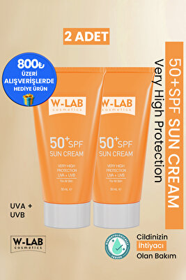 Koruyucu 50+Spf  Güneş Kremi 50 ml 2 li Set ürün fotoğrafı