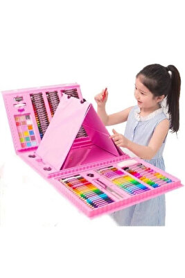 208 adet boyama seti pembe çocuk boyama seti ithal yeni nesil harika hediye okul seti anaokulu seti ürün fotoğrafı