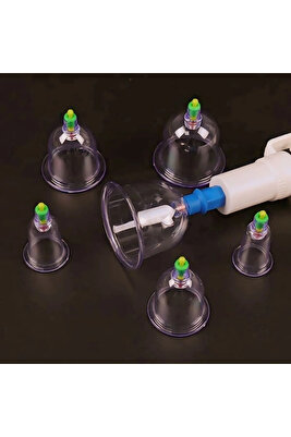 12 parça vakumlu hacamat kupa çekme seti ürün fotoğrafı