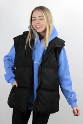 Kadın 3 Cepli Kapüşonlu Kolsuz Şişme Yelek ürün fotoğrafı