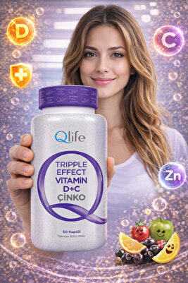 Tripple Effect - C Vitamini ve D Vitamini ve Çinko 60 Kapsül ürün fotoğrafı
