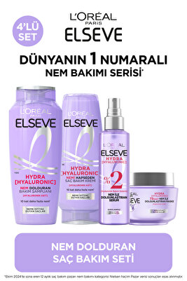 Hydra [Hyaluronic] Nem ile Dolgunlaştıran Saç Bakım Seti - Şampuan &amp; Saç Bakım Kremi &amp; Serum &amp; Maske ürün fotoğrafı