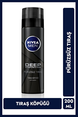 MEN Erkek Tıraş Köpüğü Deep Dimension 200ml, Kusursuz Tıraş,Aktif Karbon,Kaygan Tıraş,Tahriş Karşıtı ürün fotoğrafı