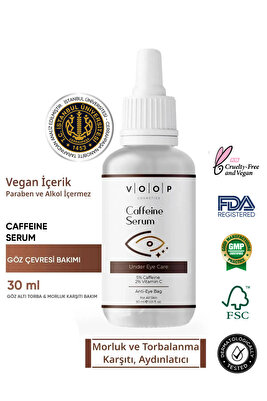 Göz Altı Torbalanma Morluk ve Koyu Halka Karşıtı Aydınlatıcı Kafein Göz Altı Serumu 30ml ürün fotoğrafı