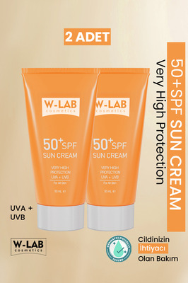 Koruyucu 50+Spf Güneş Kremi 50 ml 2 li Set ürün fotoğrafı