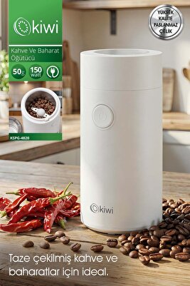 KSPG-4820 Kahve ve Baharat Öğütücü Beyaz | Paslanmaz Çelik Bıçaklar &amp; 50 gr Kapasite ürün fotoğrafı