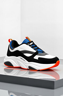 Beyaz Mavi Unisex Sneaker ürün fotoğrafı