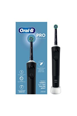 D103 Vitality Pro Cross Action Şarjlı Diş Fırçası - Siyah ürün fotoğrafı