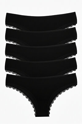 Kadın Külot 5 Li Paket Brazillian Siyah ürün fotoğrafı