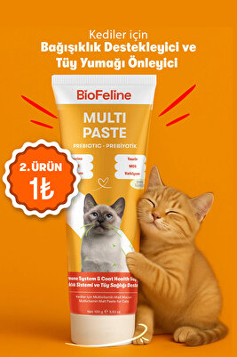 Tüy Yumağı ve Bağışıklık Zayıflığı Azaltıcı Kediler İçin Multivitamin Macunu 100 g ürün fotoğrafı