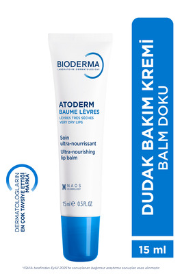 Atoderm Lip Balm Kuru, Çatlamış Dudak Besleyici Nemlendirici Dudak Kremi Avokado ve Shea Yağı 15 ml ürün fotoğrafı