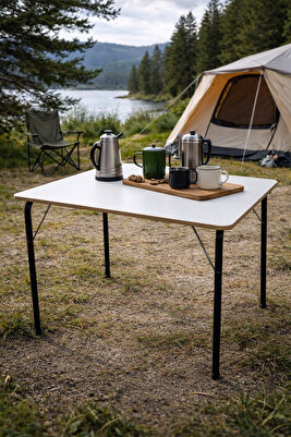 Aden Kamp Masası Mdf Katlanır Bahçe Masası 50cm x 70cm ürün fotoğrafı