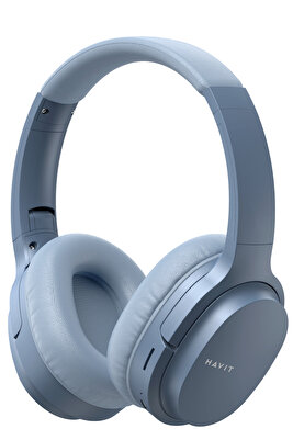 I62 Katlanabilir Kafaüstü Mikrofonlu Bluetooth Kulaklık - Mavi ürün fotoğrafı
