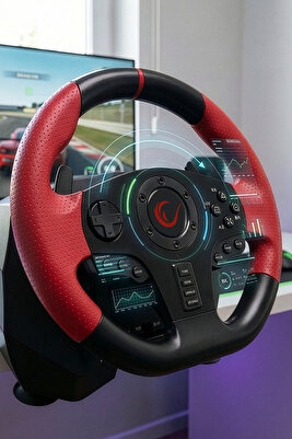 Direksiyon Seti Speed W20 Ps3/ps4/pc/xboxone/xbox360 3 Pedallı Gaming Oyun Oyuncu Direksiyonu ürün fotoğrafı