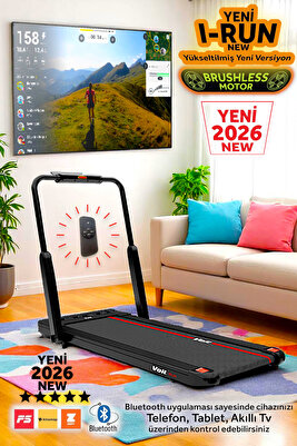 Irun New Koşu Bandı, Bluetooth, 12km Hız, Kumandalı, Sıvı Silikon Hediyeli, Adım Sayarlı, Programlı ürün fotoğrafı